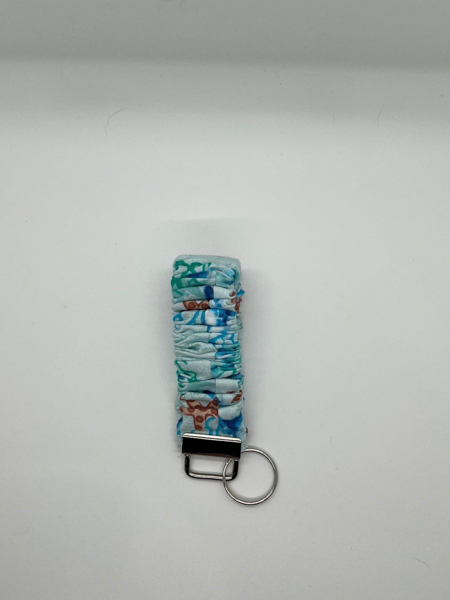 Ocean voyage, key fob scrunchie