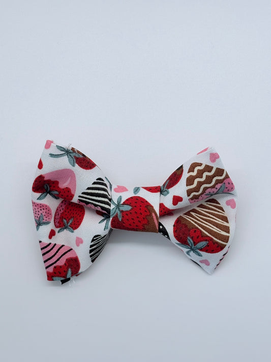 Chocolate Covered Strawberries Hair Bow