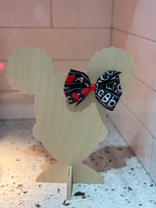 ABC hair bow