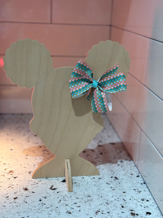 Mermaid fun hair bow