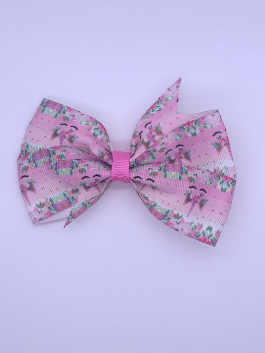 Pink Unicorns Bow