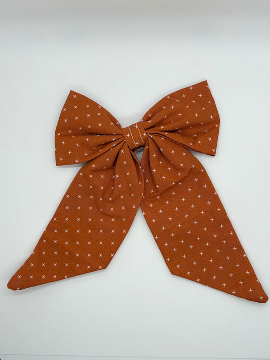 orange stars sailor bow